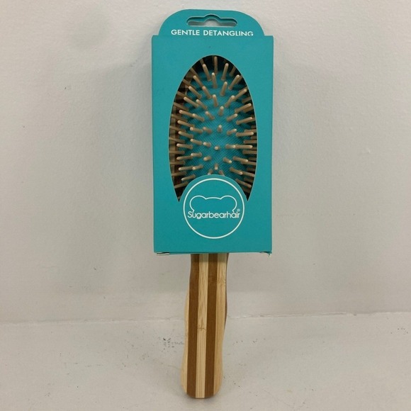 Sugarbearhair Other - SugarBearHair Gentle Detangling Bamboo Hair Brush Natural Wood Bristles Vegan